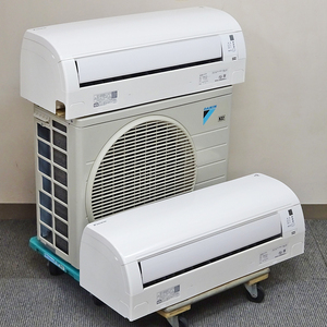 DAIKIN【C22RTV-W 2台 + MP40RV】PAC-40RV ダイキン マルチエアコン 2室用 壁掛形 6畳用+6畳用 内部クリーン 単相200V 室外電源 2021年製