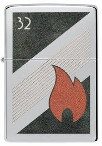 ジッポー オイルライター アメリカ加工 32 Flame Design 48623&ギフトボックスセット（オイル＋フリント+BOX）/送料無料