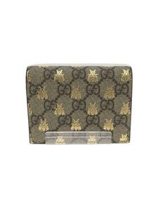 GUCCI◆2ツ折サイフ_GGスプリーム/PVC/BEG/メンズ/508757 9F26G 8319