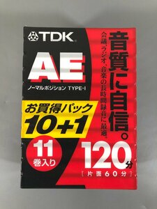 ◇未開封品◇TDK　カセットテープ　ノーマルポジション１２０分　AE-120X11G　11本セット（11224020402016US）