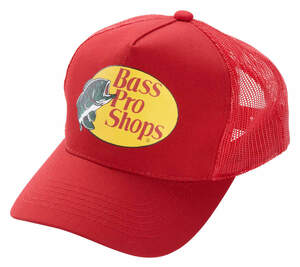 Bass Pro Shops Mesh Trucker Cap Red 赤 レッド バスプロショップス 帽子 キャップ アウトドア ベッカム David Veckham 長瀬智也 Diplo