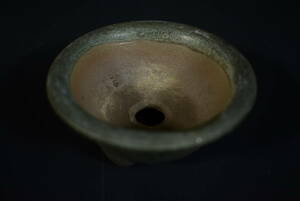 【和】(7761)　時代古作　時代盆栽鉢　植木鉢　蘭鉢　唐物　朱泥　植物ガーデニング　小鉢