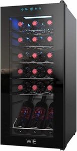WIE ワインセラー 18本収納 最新ペルチェ式 静音式 省エネ PSE安全認証+2層紫外線UVカット強化グラス 日本チップ ワインクーラー