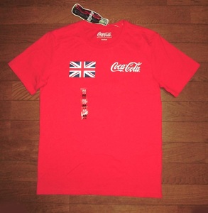 Coca-Cola UNITED KINGDOM コカ・コーラ ユナイテッド キングダム 半袖 Tシャツ ユニオンジャック 英国旗 RED M 紙タグ付 未使用品 