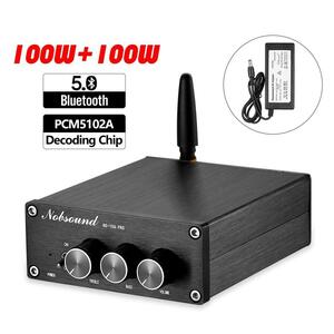 Nobsound HiFi Bluetooth 5.0 デジタル パワーアンプ PCM5102A デコード DAC 100W×2 （DZ048 中古）