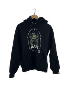 A BATHING APE◆BAPE SPORT GRAPHIC PULLOVER HOODIE//S/コットン/BLK