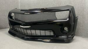 シボレー カマロ SS 2010~2013年モデル フロントバンパー 社外スポイラー 社外メッシュグリル付! ブラック 美品