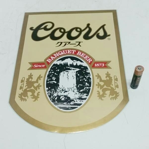 【Coors Beer】ヴィンテージ★特大 クアーズ ビール ステッカー★シール 看板 バドワイザー ハイネケン ギネス コロナ 好きに！