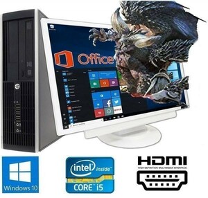 【ゲーミングPC】【24インチ液晶セット】快速 パソコン GTX1050TI搭載 HP Pro 6300 新品メモリー:8GB 新品SSD:1TB + HDD:1TB