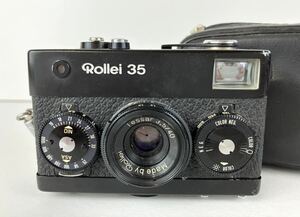【HK5638】 Rollei35 ローライ フィルムカメラ Tessar3,5/40 Made by Rollei レンズ 目測式 ソフトケース付き