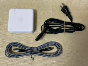 【宅急便コンパクト,小傷有】Apple model A1719 87W USB-C Power Adapter Apple純正正規品+オマケ(USB-Cケーブル,ACコード)