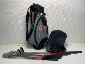 【★99-01-7486】■中古品■TaylorMade テーラーメイド r5 XL PLUS FLEX:R 9本 5/6/7/8/9/S/P バッグ ONESIDER ワンサイダー クラブ