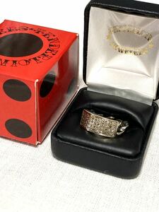 【即決】美品 テンダーロイン T-I.D RING GOLD&SILVER/STONE IDリング ダイヤ 8k シルバー