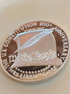 アメリカ 1987s 1ドル銀貨プルーフ U.S.Constitution