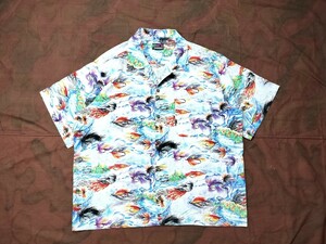 90s pataloha XL 1993年 毛針　パタロハ　ビンテージ　patagonia パタゴニア　アロハシャツ