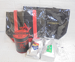 新品 カフェーパウリスタ コーヒー 森のコーヒー 200g、ドミニカ ドン・ペペ 160g、赤黒缶、トートバッグ×2 レギュラーコーヒー 札幌市