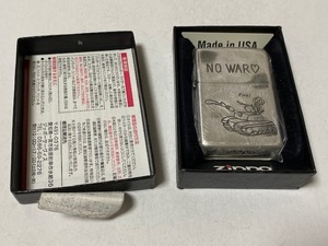 NO WAR ユーズド加工 ZIPPO 展示未使用品