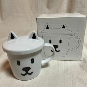 ソフトバンク お父さん犬蓋付きマグカップ 陶器