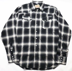 SugarCane (シュガーケーン) Ombre Check Western Shirt / オンブレーチェック ウエスタンシャツ sc28999 極美品 ブラック size 16(L)