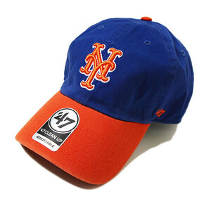 ’47 (フォーティセブン) FORTYSEVEN メッツ (ニューヨーク) キャップ Mets ’47 CLEAN UP Two Tone Royal×orange メジャーリーグ