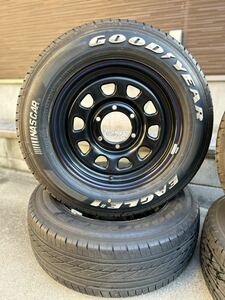 タイヤホイール４本セット 195/65R16 c デイトナ風　16×7J+35