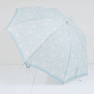 NINA RICCI ニナリッチ 傘 USED美品 フラワープリント 花 グラスファイバーフレーム ブルー 60cm T A9786