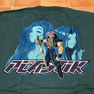 ◎メガレア未使用！90’s Plastik AnimeHiroyuki Utatane　逆輸入！サイズ：L　グリーン系 半袖Ｔシャツ ロサンゼルス購入！ビンテージ！