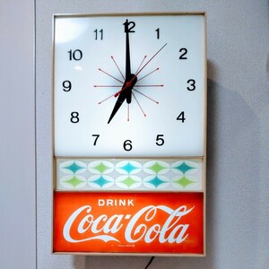 コカ・コーラビンテージ　ライトアップ壁掛け時計