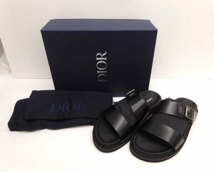 美品 Dior ディオール アクア ストラップ レザー サンダル SIZE43 約28cm △WP1911