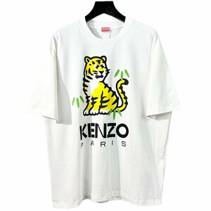 KENZO（ケンゾー） Tシャツ カットソー 半袖Tシャツ かわいい トップス タイガー柄 白 ユニセックス Mサイズ
