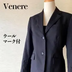 Venere テーラードジャケット シングル ウールマーク 春夏用 黒 11