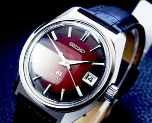 GRAND SEIKO グランド セイコー HI-BEAT 36000 , 4522-8000 Steel , Wine Dial メンズ 手巻き(美品、OH済み ) / 36mm