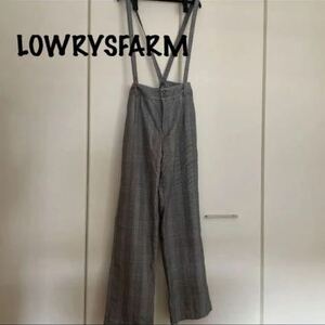 LOWRYSFARM チェック柄 2way パンツ サロペット