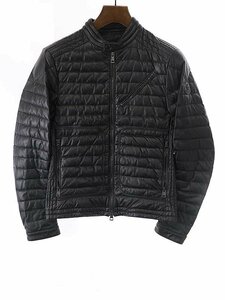 MONCLER モンクレール CASTEU シープスキン レザーダウンライダースジャケット ブラック 0 ITV0MJQ7MY5M