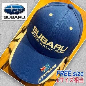 SUBARU 正規品 SWRT SUBARU WORLD RALLI TEAM スバル ワールド ラリーチーム キャップ SPARCO スパルコ スバルブルー 帽子 未使用に近い