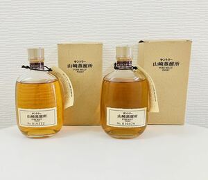 【送料無料!!2点おまとめ】SUNTORY サントリー 山崎蒸溜所 ピュアモルト ウイスキー 300ml 40% 箱 冊子付き ウィスキー 洋酒 古酒 未開栓 