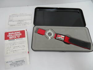 マルボロ　チャレンジャーウォッチ　97　クォーツ時計　動作品　ケース付　Marlboro　Challenger　Watch