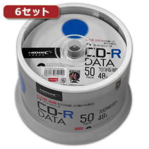 300枚セット(50枚X6個) HI DISC CD-R(データ用)高品質 TYCR80YP50SPMGX6