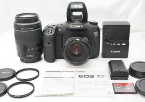 ★【限定！美品 スターティングセット SanDisk 4GB】 Canon EOS 7D ★ EF50mm F1.8 II EF55-200mm II USM