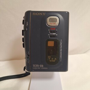 SONY ソニー CASSETTE-CORDER カセットコーダー TCM-59 Flat Mic スピード調整あり 