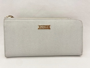 FURLA　フルラ　レザー　ライトグレー　L字ファスナー　長財布　/B7240F