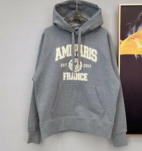 AMI PARIS アミパリス トップス パーカー レディース メンズ カジュアル デーリー グレーＭ