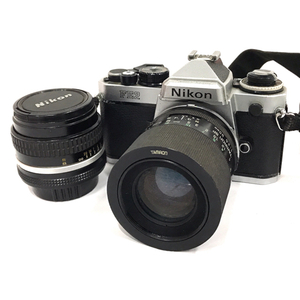 1円 Nikon FE2 シルバー NIKKOR 50mm 1:1.4 TAMRON SP 1:2.5 90mm 一眼レフ フィルムカメラ マニュアルフォーカス