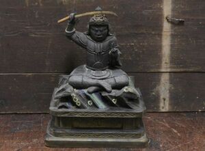 古い木彫の仏像 妙見菩薩像 n364