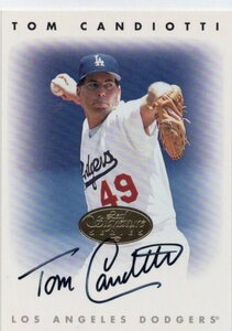 MLB 1996 LEAF SIGNATURE 　TOM CANDIOTTI トム・カンディオッティ 直筆サイン　 新品ミント状態品 GOLD