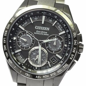 シチズン CITIZEN C9017-59E/F900-T021557 アテッサ サテライトウェーブ クロノグラフ ソーラー電波 メンズ 良品 _752903【ev15】