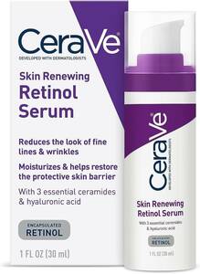 64i1609　CeraVe, Skin Renewing Retinol Serum, 1 fl oz (30 ml) 皮膚リニューアリングレチノール血清