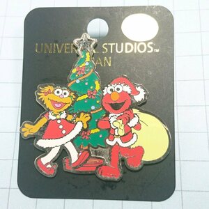 送料無料≫セサミストリート ゾーイ エルモ クリスマス☆USJ ユニバーサルスタジオ ピンバッジ A01530