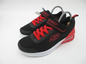 極美品 SKECHERS スケッチャーズ MiCROSPEC ローカット スニーカー size22.5/黒ｘ赤 ■■