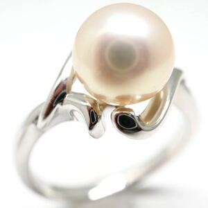 MIKIMOTO(ミキモト)《K14WG アコヤ本真珠リング》A ◎4.1g 約11号 pearl パール ring 指輪 jewelry ジュエリー EB2/EB4